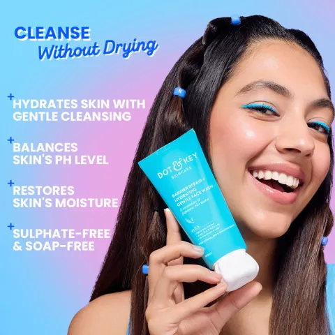 Dot & Key Dot and Key Barrier Repair, Hydrating ph 5.5 Gentle Face Wash for Normal, Dry and Sensitive Skin - Buy Online at Drubotara Bangladesh