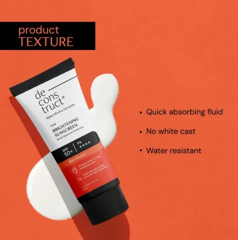 Deconstruct Deconstruct Brightening Sunscreen Fluid SPF 50+ PA++++ for Normal & Dry Skin - Buy Online at Drubotara Bangladesh