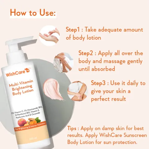 WishCare WishCare Multi Vitamin Brightening Body Lotion - Buy Online at Drubotara Bangladesh