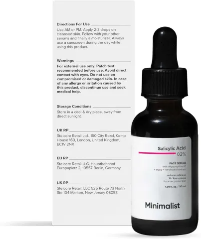 Minimalist Minimalist Salicylic Acid 02% Face Serum for Reducing Acne, Blackheads & Excessive Oil - Buy Online at Drubotara Bangladesh