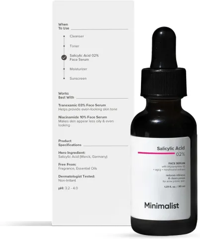 Minimalist Minimalist Salicylic Acid 02% Face Serum for Reducing Acne, Blackheads & Excessive Oil - Buy Online at Drubotara Bangladesh
