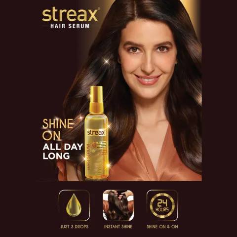 Streax Streax Hair Serum Vitalized With Walnut Oil 115ml - Buy Online at Drubotara Bangladesh