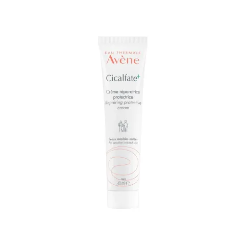 Avene Cicalfate+ restorative cream tube with white background.