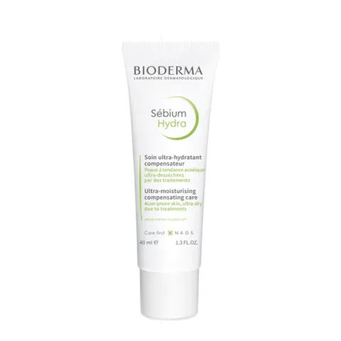 Bioderma Sébium Hydra moisturizer tube with white and green label.