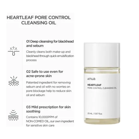 Anua Anua Heartleaf Pore Control Cleansing Oil 200ml - Product Image 3 | Drubotara