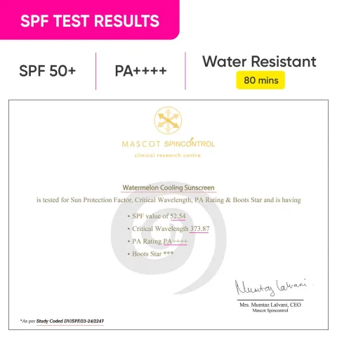 Dot & Key Dot & Key Watermelon Cooling Sunscreen SPF 50+ PA++++ with Hyaluronic Acid 80g - Product Image 3 | Drubotara