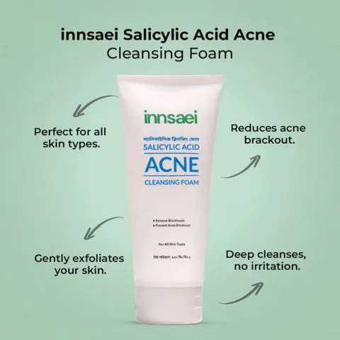 Innsaei Innsaei Salicylic Acid Acne Cleansing Foam 150ml - Buy Online at Drubotara Bangladesh