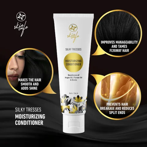 Skin Cafe Skin Cafe Silky Tresses Moisturizing Conditioner Good Argan Oil, Flow Oil & Biotin 120ml - Product Image 5 | Drubotara