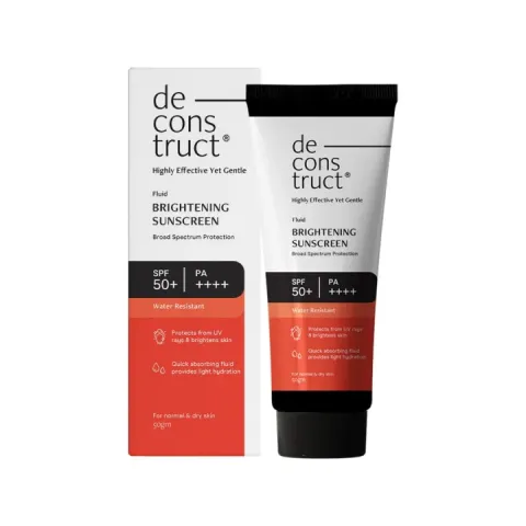 Deconstruct Deconstruct Brightening Sunscreen Fluid SPF 50+ PA++++ for Normal & Dry Skin - Buy Online at Drubotara Bangladesh