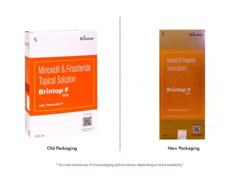 Comparison of old and new Dr. Reddy’s Brintop topical solution packaging.