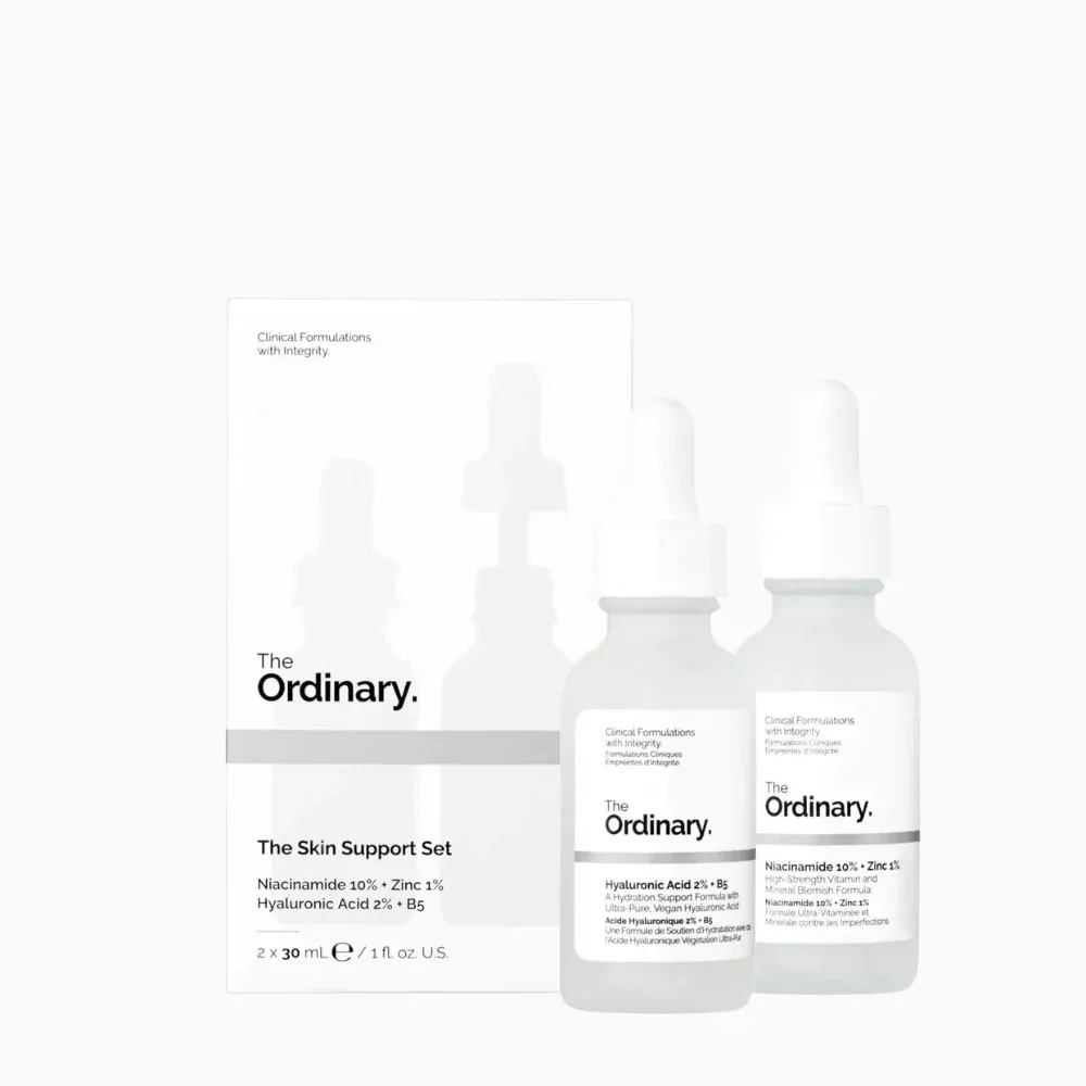 The Ordinary The Skin Support Set with Niacinamide 10% + Zinc 1% & Hyaluronic Acid 2% + B5