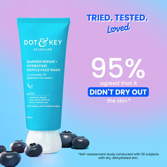Dot & Key Dot and Key Barrier Repair, Hydrating ph 5.5 Gentle Face Wash for Normal, Dry and Sensitive Skin - Buy Online at Drubotara Bangladesh