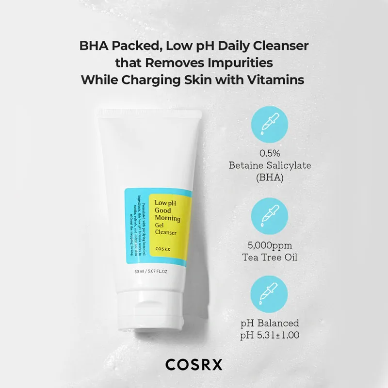 COSRX Cosrx Low pH Good Morning Gel Cleanser 50ml - Buy Online at Drubotara Bangladesh