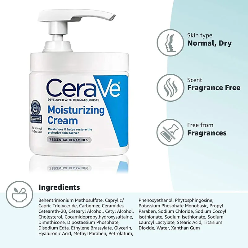 Cerave Cerave Moisturising Cream for Normal to Dry Skin - Pump - Buy Online at Drubotara Bangladesh