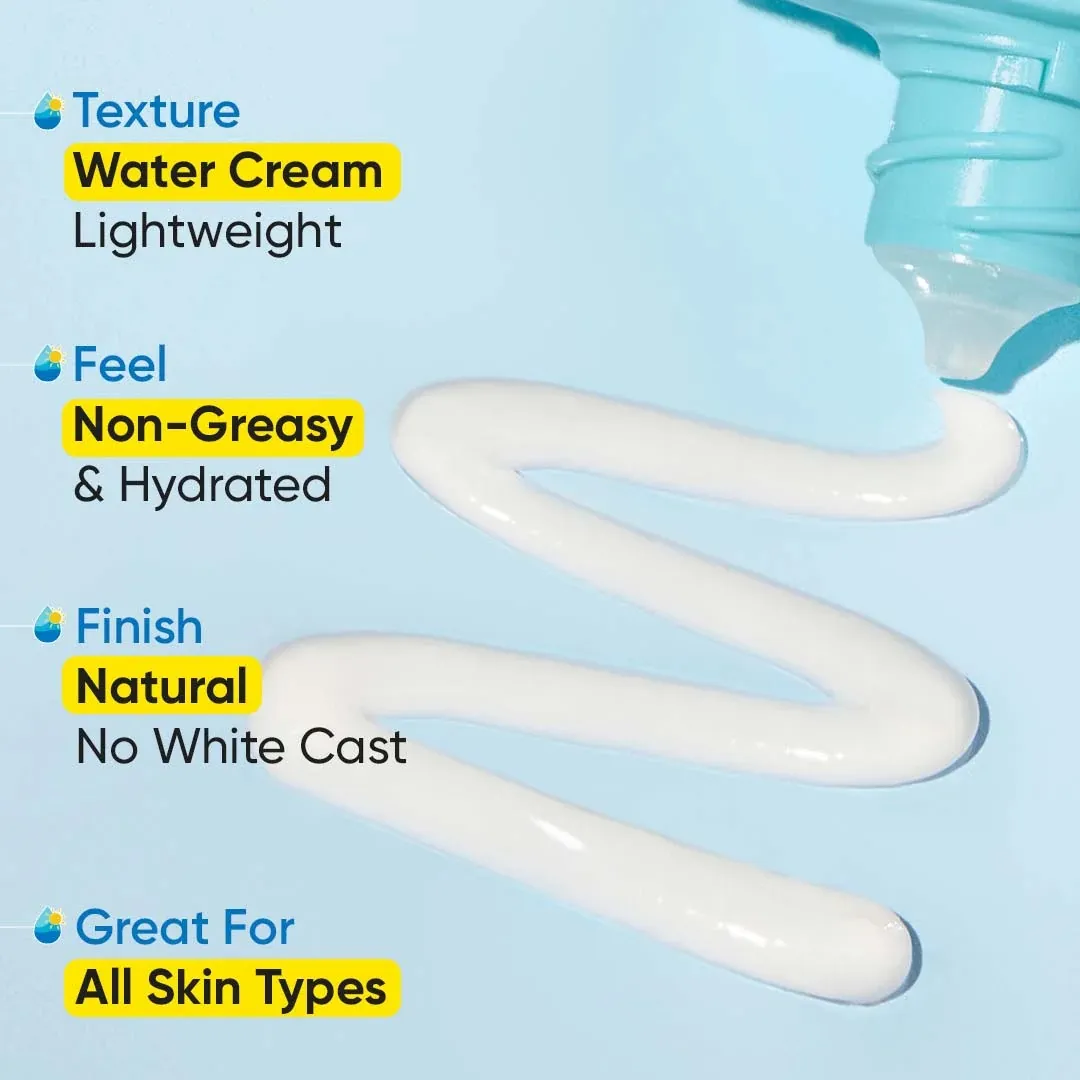 Cream squeezed in a wavy line from a blue tube on a light blue background.