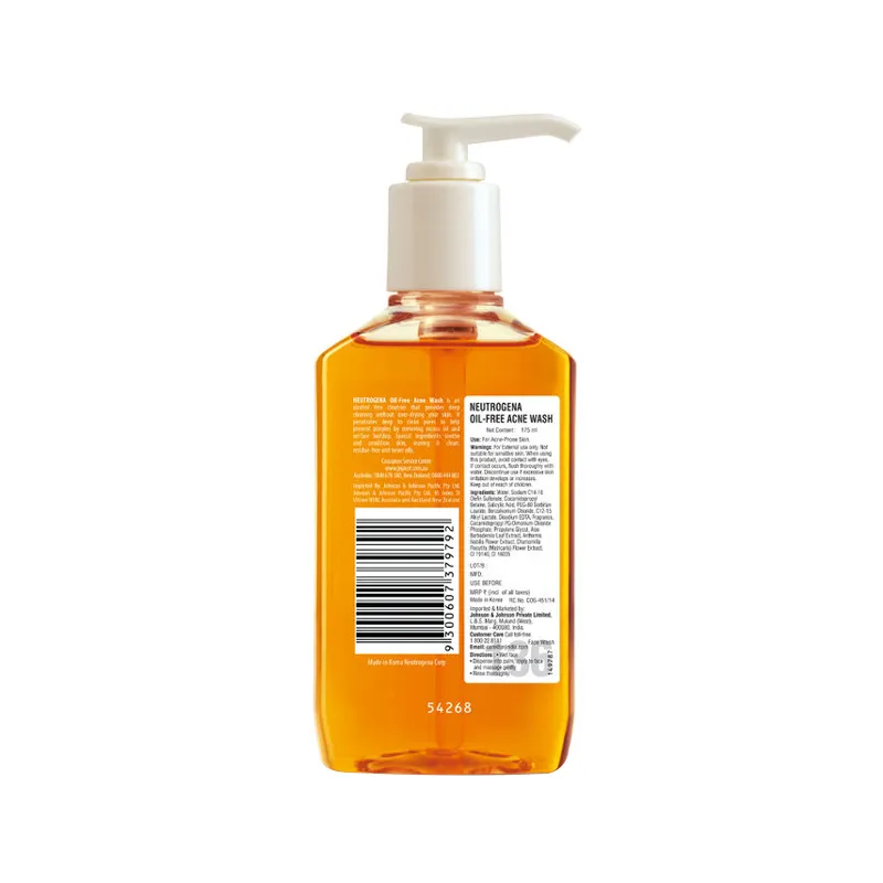 Neutrogena Neutrogena Oil Free Acne Wash for Acne Prone Skin with Salicylic Acid - Product Image 2 | Drubotara