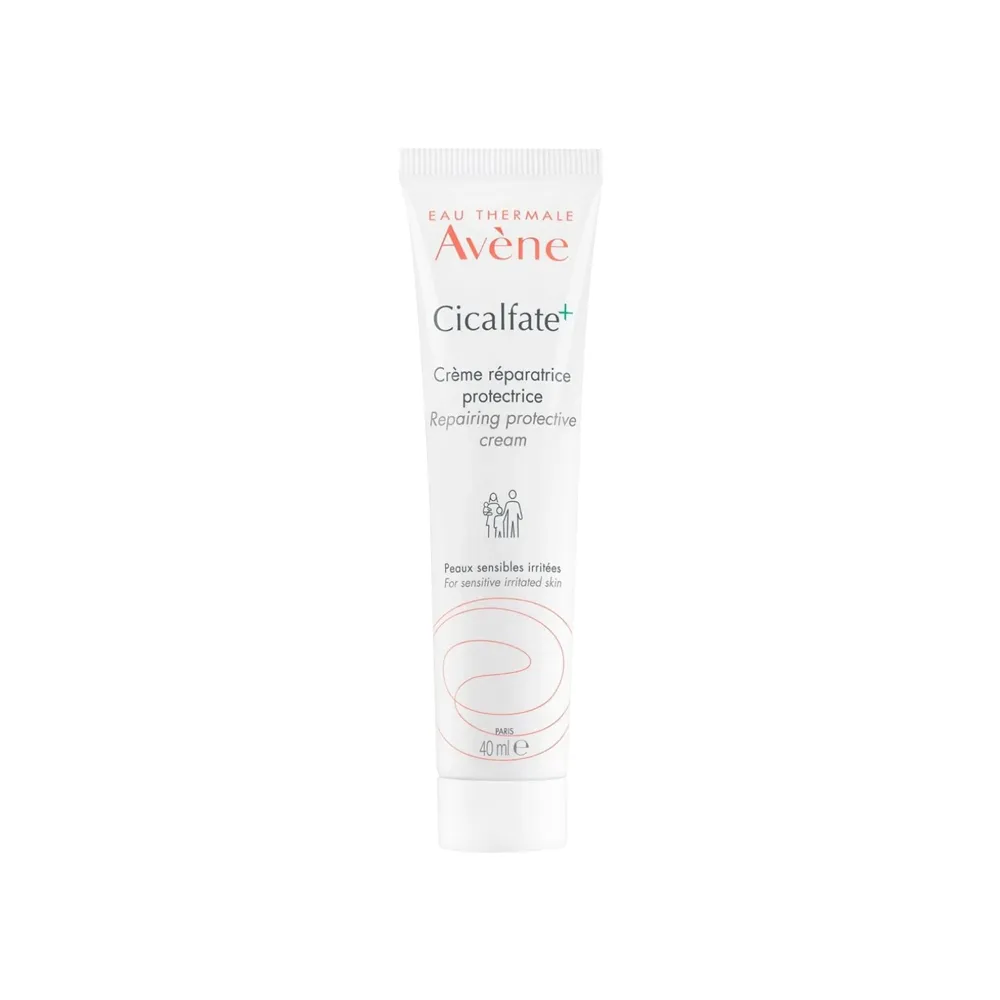 Avene Cicalfate+ restorative cream tube with white background.