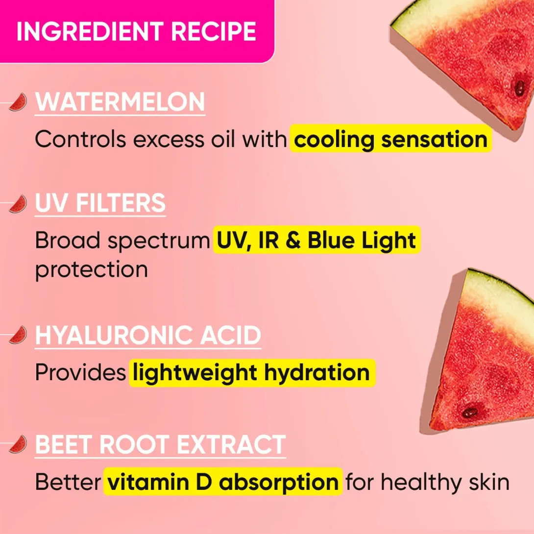 Dot & Key Dot & Key Watermelon Cooling Sunscreen SPF 50+ PA++++ with Hyaluronic Acid 80g - Product Image 5 | Drubotara