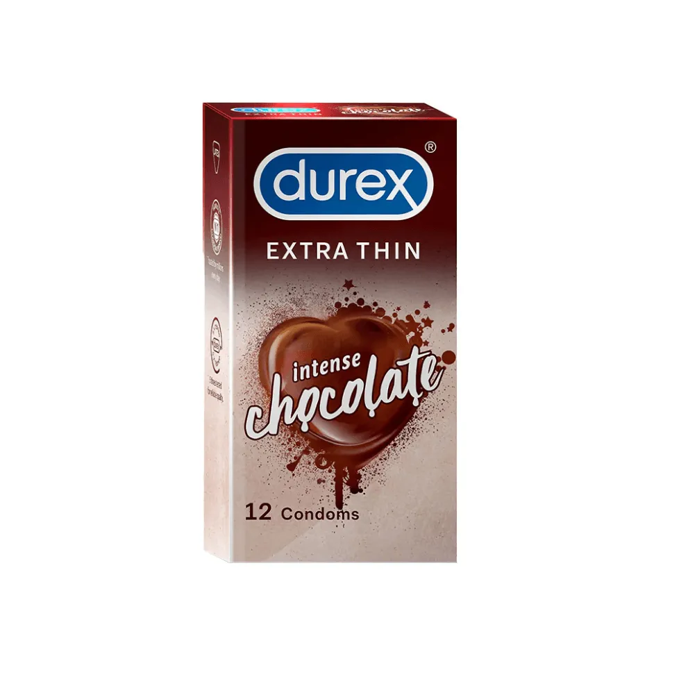 Durex Durex Extra Thin Intense Chocolate Flavoured Condom - 12Pcs Pack(India) - Buy Online at Drubotara Bangladesh