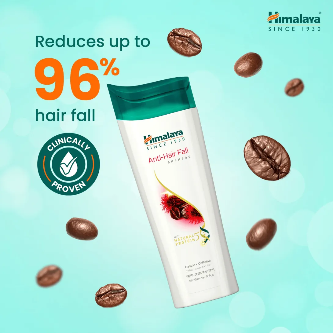 Himalaya Bangladesh Himalaya Anti Hair Fall Shampoo with Castor & Caffeine 180ml - Buy 1 Get 1 - Product Image 3 | Drubotara