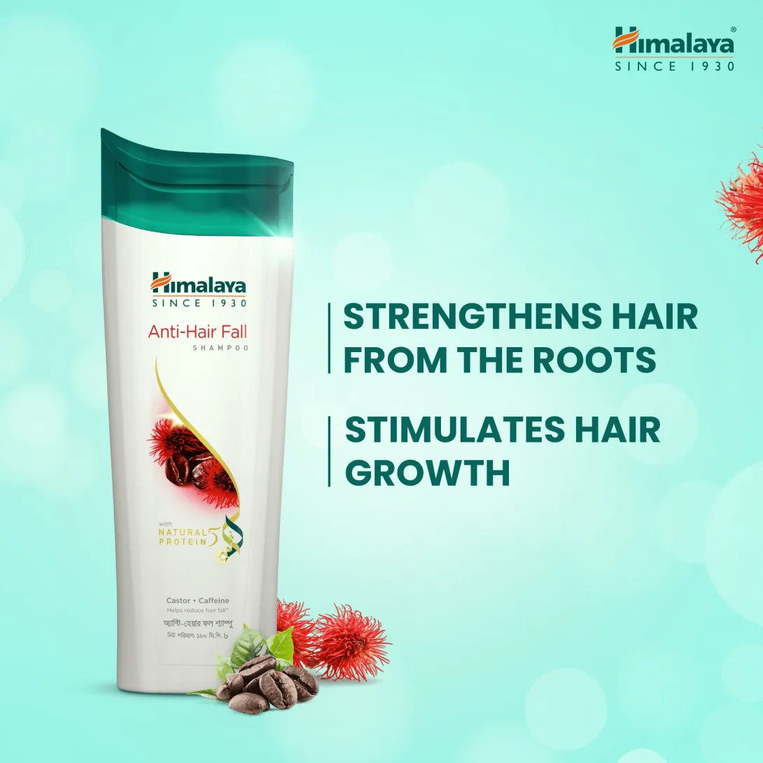 Himalaya Bangladesh Himalaya Anti Hair Fall Shampoo with Castor & Caffeine 180ml - Buy 1 Get 1 - Product Image 5 | Drubotara