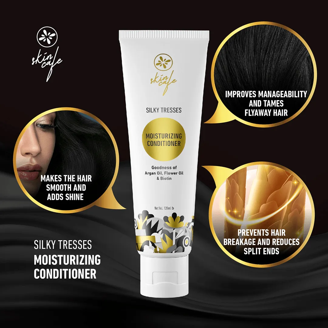 Skin Cafe Skin Cafe Silky Tresses Moisturizing Conditioner Good Argan Oil, Flow Oil & Biotin 120ml - Product Image 5 | Drubotara
